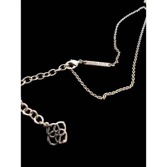 Kendra Scott Elisa Semi Precious Drusy Stone Pendant 15" Necklace Gold Plated - Picture 5 of 7